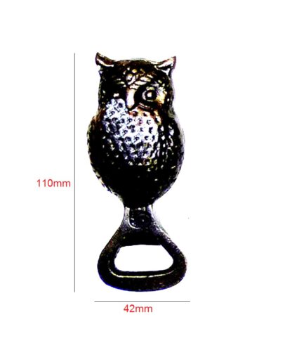 Cast Iron Handy Bottle Opener Owl  Antique Style Save Water Drink Beer Vintage Antique Pub Top Bottle Opener, Wine Gifts for Men ,Dad ,Fans, Bottle Openers for Wine Champagne, Birthday Gifts Christmas Gifts for Men Dad Women,Beer Accessory Gifts with Gift Bag Wall Mounted 110mm#3282 - Image 2