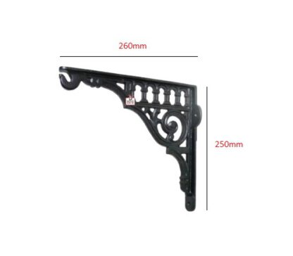 Cast Iron Shelf Support Bracket 250mm #3404 - Image 2