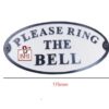 Cast Iron 'PLEASE RING THE BELL" Sign Plaque Door Wall House Office Reception Gate B/White Vintage Finish 175mm #3543 - Image 2