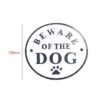 Cast Iron "BEWARE OF THE DOG" Sign Plaque Door Wall Fence Post Cafe Shop Pub Hotel Bar Work B/White Vintage Finish 120mm #3553 - Image 2