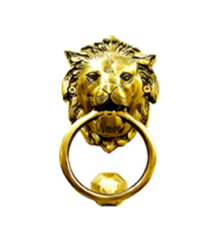 Brass Lion Head Ring Door Knocker 170mm #3564
