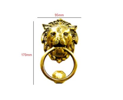 Brass Lion Head Ring Door Knocker 170mm #3564 - Image 2