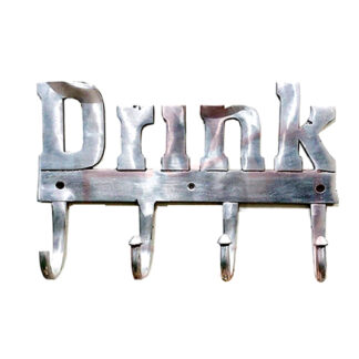 Aluminum Kitchen Hook "DRINK" Four Hangers 250mm #3566