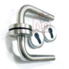 Stainless Steel Door Handle On Rose With Keyhole 135mm #4065 - Image 6