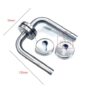 Stainless Steel Door Handle On Rose With Keyhole 135mm #4065 - Image 2