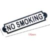 Cast Iron "NO SMOKING" Sign Plaque Door Wall Fence Post Cafe Shop Pub Hotel Bar Work B/White Vintage Finish 220mm #517 - Image 2