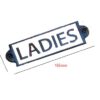 Cast Iron "LADIES" Toilet Sign Plaque Door Wall Cafe Shop Pub Hotel Bar Work B/White Vintage Finish 165mm #520 - Image 2