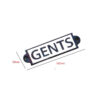 Cast Iron "GENTS" Toilet Sign Plaque Door Wall Cafe Shop Pub Hotel Bar Work B/White Vintage Finish 165mm #523 - Image 2