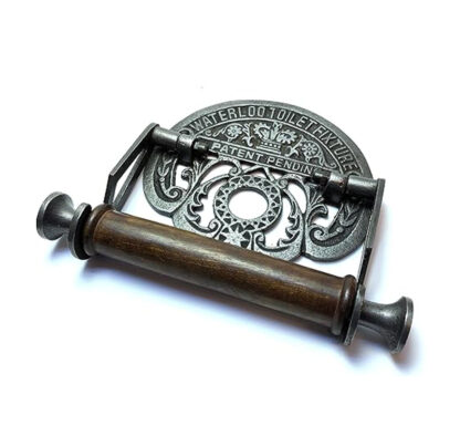 Cast Iron Traditional Water Loo Toilet Fixture Patent Pending Vintage Design Victorian Wall Mounted Toilet loo Roll Holder Natural Finish 190mm #6350