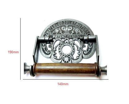 Cast Iron Traditional Water Loo Toilet Fixture Patent Pending Vintage Design Victorian Wall Mounted Toilet loo Roll Holder Natural Finish 190mm #6350 - Image 2