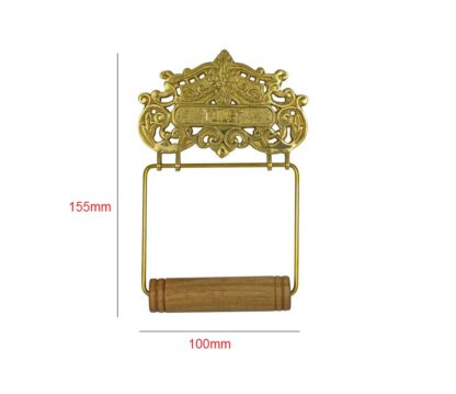 Brass Retro Collections Traditional Toilet Paper Roll Holder - Wall Mounted Bathroom Toilet Paper Holder Decor Polish Brass Finish 155mm #654 - Image 2