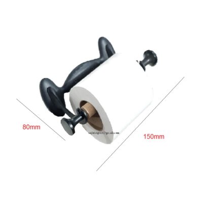 Cast Iron Retro Collections Tauphy Design Sentry Paper Company Patent Toilet Paper Holder - Wall Mounted -Toilet Paper Holder for Bathroom Black Finish 150mm #657 - Image 2