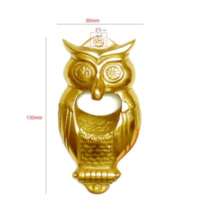 BRASS BOTTLE OPENER WALL MOUNTED ‘OWL’ 130mm #750 - Image 2