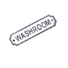Cast Iron "WASHROOM " Door Sign Plaques for School, Home, Hotel, Office, Store, Parking, Restaurant Natural Lacquer Finish 150mm #847 - Image 3