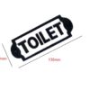 Cast Iron "TOILET" Loo Sign Plaque Door Wall Fence Post Cafe Shop Pub Hotel Bar Work B/White Vintage Finish 130mm #854 - Image 2