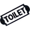 Cast Iron "TOILET" Loo Sign Plaque Door Wall Fence Post Cafe Shop Pub Hotel Bar Work B/White Vintage Finish 130mm #854