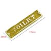 Brass "TOILET" Loo Sign Plaque Door Wall Fence Post Cafe Shop Pub Hotel Bar Work Polish Brass Vintage Finish 170mm#863 - Image 2