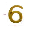 Brass "NO.6" Door House Numbers and Street Address Plaques Numbers for Residence and Mailbox Signs Polish Brass Finish  75mm #937 - Image 2