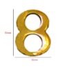 Brass "NO.8" Door House Numbers and Street Address Plaques Numbers for Residence and Mailbox Signs Polish Brass Finish 50mm #941 - Image 2