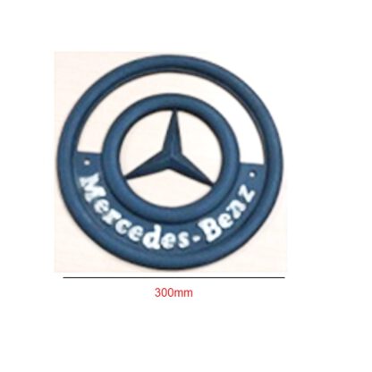Cast Iron "MERCEDES-BENZ" Door Sign Plaques B/White Vintage Finish 300mm #3760 - Image 2
