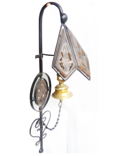 Iron Decorative Brass Door Calling Bell Lampshade Style with Pulling Chain 680x210x205mm # 2389