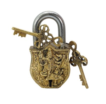 Vintage Handmade Door Lock - Hanuman For Antique Doors 110mm #6316