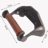 Cast Iron Toilet Roll Holder Wall Mounted Industrial Style Toilet Embossed – Cast Iron Toilet Paper Holder Wooden Loop Bathroom Accessories Natural Finish #5006 - Image 3