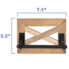 Iron Wood Farmhouse Toilet Paper Holder for Bathroom - Rustic Wood and Black Finish Wall Mount Toilet Roll Holder 175mm # 6328 - Image 2