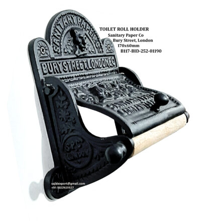 Cast Iron Retro Collections Sentry Paper Company Patent Toilet Paper Holder - Wall Mounted -Toilet Paper Holder for Bathroom Black Finish 170mm #252 - Image 5