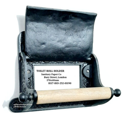 Cast Iron Retro Collections Sentry Paper Company Patent Toilet Paper Holder - Wall Mounted -Toilet Paper Holder for Bathroom Black Finish 170mm #252 - Image 4