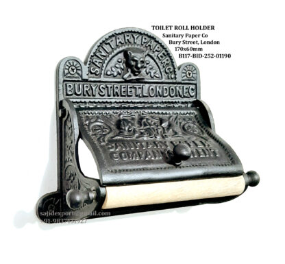 Cast Iron Retro Collections Sentry Paper Company Patent Toilet Paper Holder - Wall Mounted -Toilet Paper Holder for Bathroom Black Finish 170mm #252 - Image 6