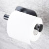 Cast Iron Self Adhesive Toilet Roll Holder Wall-Mounted Paper Holder for Bathroom - Toilet Paper Roll Holder Black Finish  160mm #6336 - Image 2