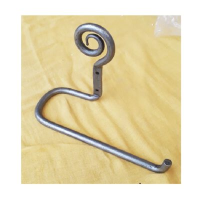 Wrought Iron  Metal Toilet Roll Holder for Bathroom Toilet Wall Mount Handmade Bathroom Lavatory Toilet Paper Holder Wall Mount Natural Finish 200mm #2679 - Image 3