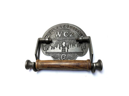 Cast Iron Traditional Design Covent Garden WC2 Patent Pending Vintage Victorian Mounted Toilet LOO Roll Holder Natural Finish 190mm #5002