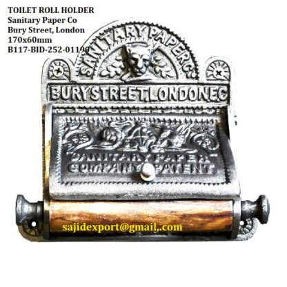 Cast Iron Retro Collections Sentry Paper Company Patent Toilet Paper Holder - Wall Mounted -Toilet Paper Holder for Bathroom Black Finish 170mm #252 - Image 3