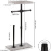 Cast Iron Metal Pedestal Toilet Paper Holder with Shelf Storage, Free Standing Bathroom Toilet Tissue Paper Roll Holder with Shelf Mobile Phone Wipe Rolls, Black Finish 650mm # 6330 - Image 2