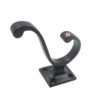 Cast Iron Hat & Coat Hook 80mm #1668 Black Finish - Image 5