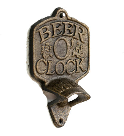 Cast Iron Vintage Bottle Opener Wall Mounted “BEAR-O-CLOCK” 150mm # 2538 - Image 3
