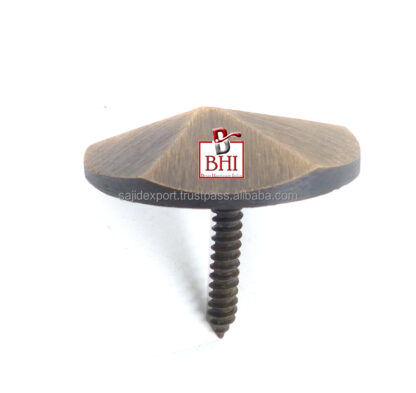 Solid Antique Bronze Upholstery Clavos Nail Heads Diamond Design 40mm #594 - Image 4