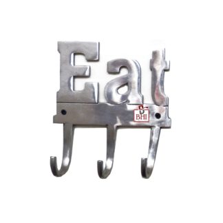 Aluminum Wall Kitchen Hangers With 3-Hooks "EAT" 180mm # 3259