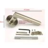 Brass Lever Door Handle on Rosette Manivelas 50mm Polished Chrome #1067 - Image 2