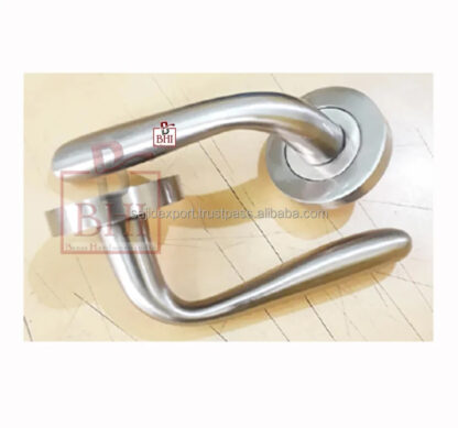 Aluminum Door Handle On Rose 50mmRose x 115mm Handle #1068