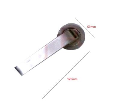 Zinc Door Handle On Round Rose 120mm #1263 - Image 2