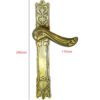 Brass Door Handle On Plate 240mm Plate, 110mm Handle #1281 - Image 2