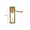 Georgian Brass Lever Lock Door Handle On Plate 140mm #1298 - Image 2