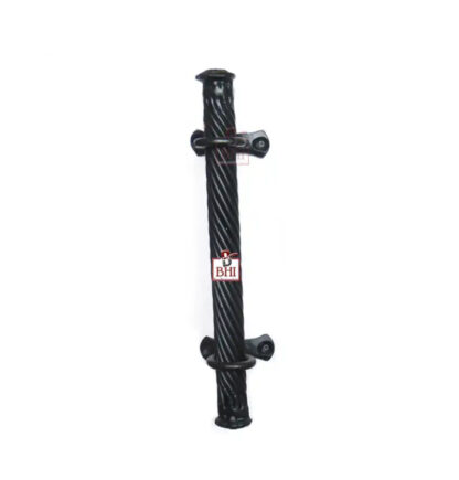 Anvil Hand Forged Iron Large Door Pull Handle on Rosette Black Matt Finish Herrajes Castellanos Manillon 420mm #1312 - Image 5