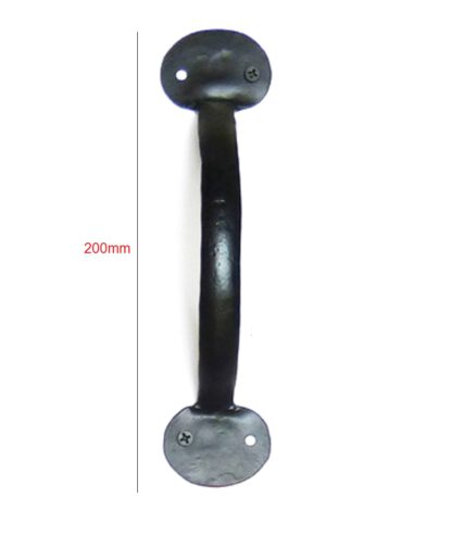 Hand Forged Iron Bean Cusp Door Pull Handle Bees Waxed Herrajes Castellanos Manillon 200mm#1316 - Image 2
