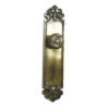 Brass Door Pull Handle Knob On Latch Back plate 350mm #1395