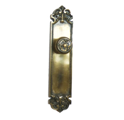 Brass Door Pull Handle Knob On Latch Back plate 350mm #1395
