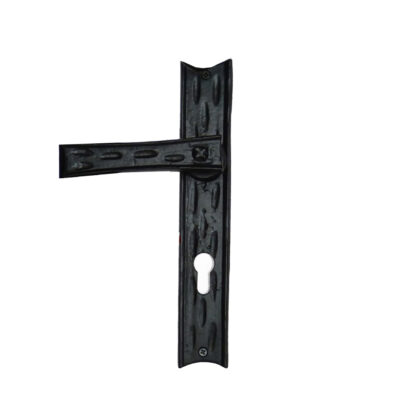 Cast Iron Door Handle On Plate 250mm #1438 - Image 3